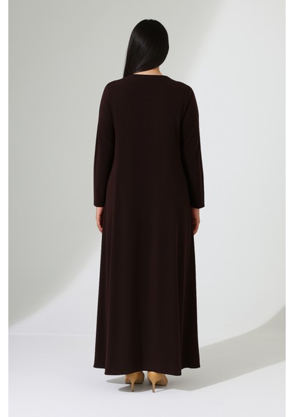 Büyük Beden Esnek Uzun Elbise