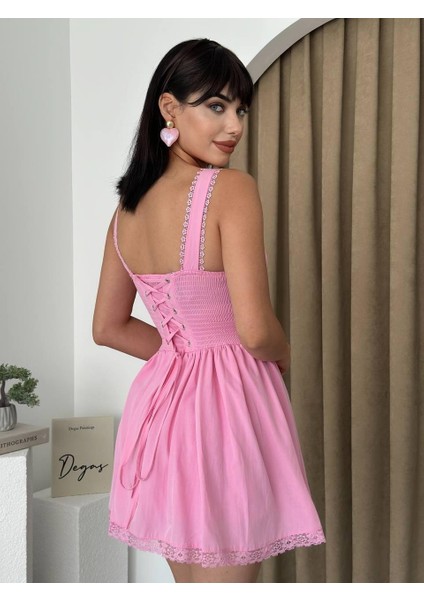 Lille Arkası Bağlamalı Elbise