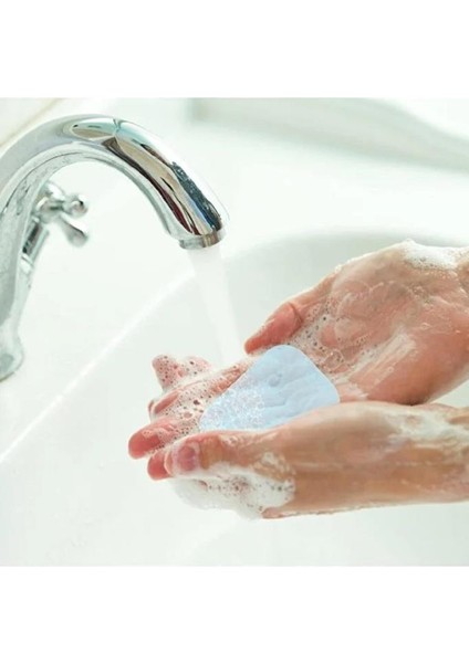 100 Lü Suda Eriyen Kağıt Sabun Öğrenci Çocuk Okul Dezenfektan Seyahat Kamp Piknik El Yıkama Sabunu fiyatları