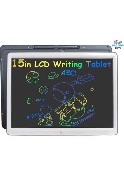 15 Inch Renkli Yazan LCD Dijital Çocuk Tablet Yazı Tahtası Silinebilir Grafik Çizim Tableti