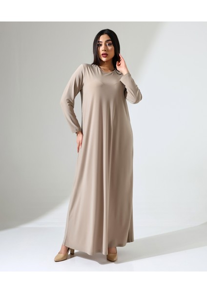 Büyük Beden Esnek Uzun Elbise
