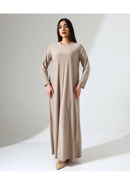 Büyük Beden Esnek Uzun Elbise