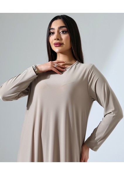 Büyük Beden Esnek Uzun Elbise