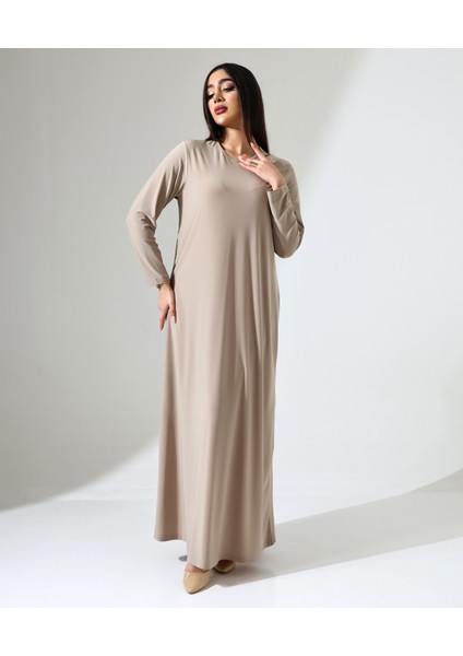 Büyük Beden Esnek Uzun Elbise