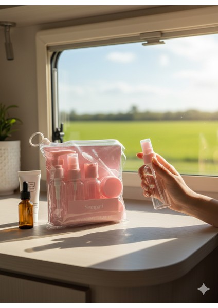 6'li Doldurulabilir Çantalı Seyahat Tipi Şişe Seti fiyatları