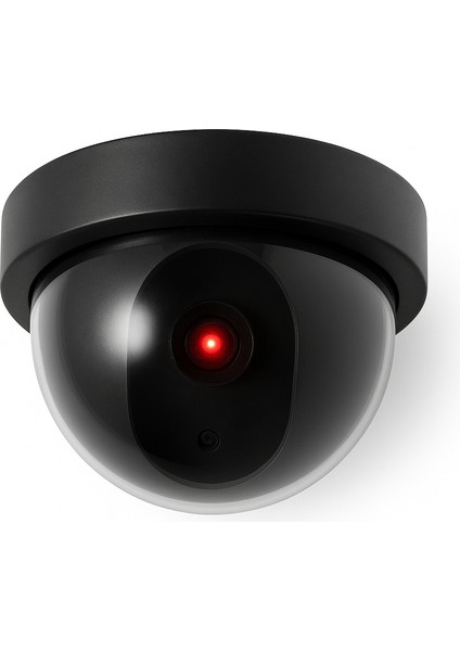 Sahte Güvenlik Kamerası – Dome Model, Kırmızı LED Işıklı, Gerçekçi Caydırıcı Kamera fiyatları