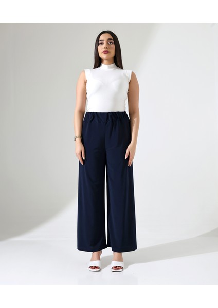 Büyük Beden Esnek Beli Lastikli Pantolon