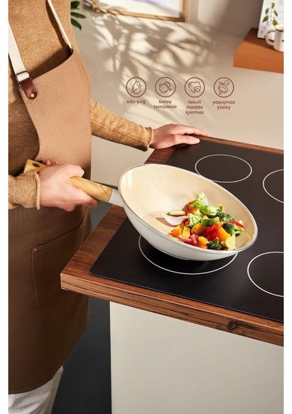 Swiss Crystal Wok Tavası 28 cm