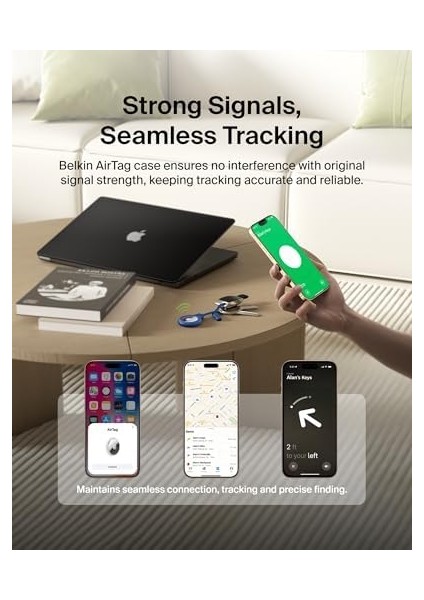 Airtag Için Anahtarlıklı Kılıf - Mavi modelleri