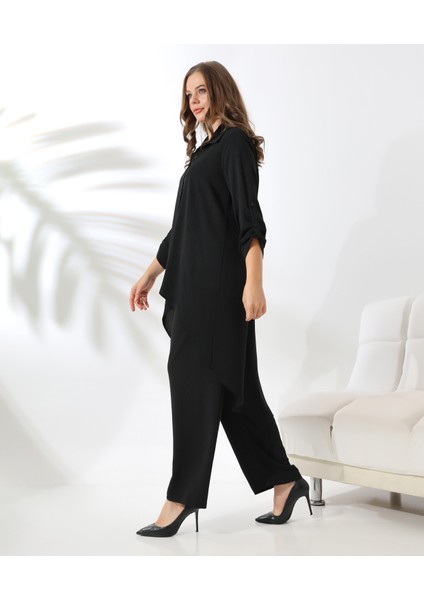 Rahat Beden Asimetrik Gömlek Asimetrik Takım fiyatları