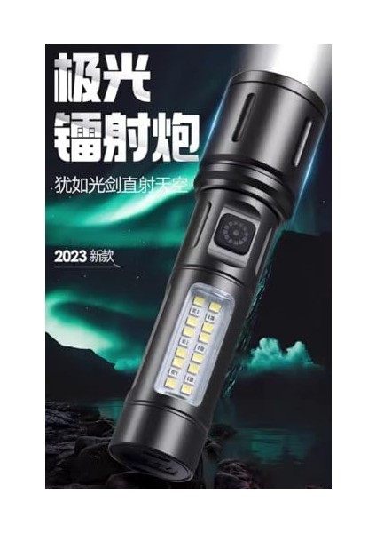 603 USB Şarjlı Yüksek Güç Spot Uzun LED El Feneri Zumlanabilir Ultra Parlak Acil Aydınlatma Feneri fiyatları