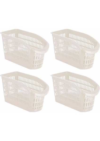 Düzenleyici Sebzelik Dar Sepet Seti, Çok Amaçlı Plastik Organizer, 4 Parça, Krem modelleri