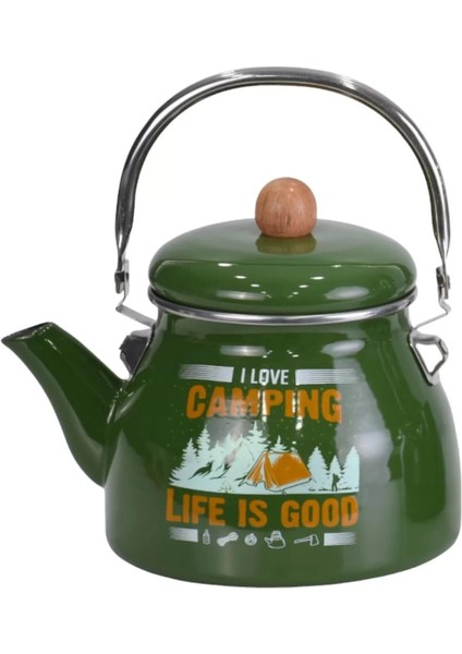 Home Camping Emaye Demlik Kettle Büyük 2.1 Lt