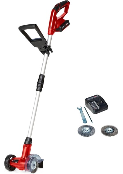 Akülü Derz Temizleme Makinesi Gc-Cc 18 Li Kit Power X-Change (18 V, Ayarlanabilir Teleskopik Tutamak, Fırçalar, 2,0 Ah Akü ve Şarj Cihazı)