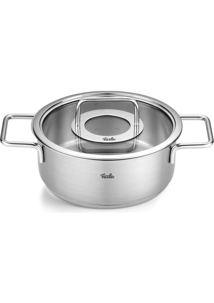 Pure Collection Cam Kapak Kısa Tencere 20 cm