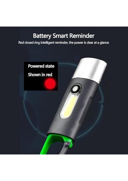 USB Type-C Şarjlı LED Anahtarlık Fener | 3W + Cob Işık, 400 Lümen, Karabinalı, Mini Torch Light, Taşınabilir Şarj Edilebilir El Feneri | Kamp, Acil Durum, Outdoor Kullanım Için modelleri