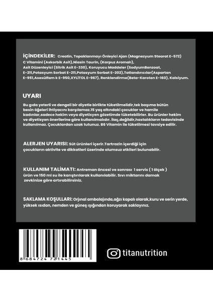 Creatine 300 gr Monohyrate Mikronized-Aromasız modelleri