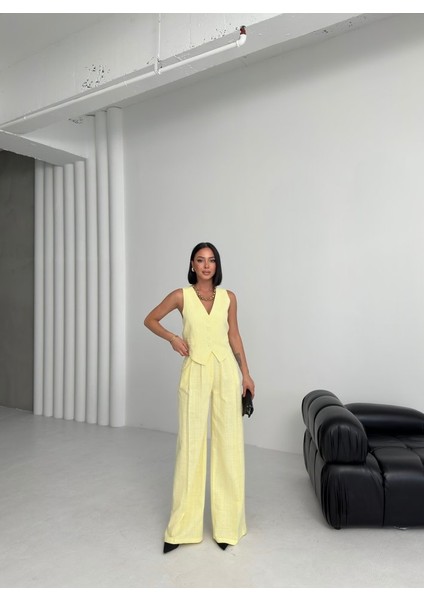 Keten Sirti Çapraz Geçi̇şli̇ Cepken Pantolon Takim fırsatları