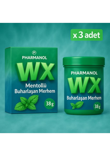 Buharlaşan Mentollü ve Okaliptus Krem Wx Viks 38GRAM x 3ADET