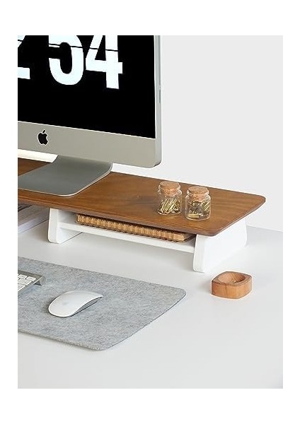 Wood Monitör Yükseltici, Monitör Standı, Ahşap Ekran Yükseltici (Meşe) modelleri