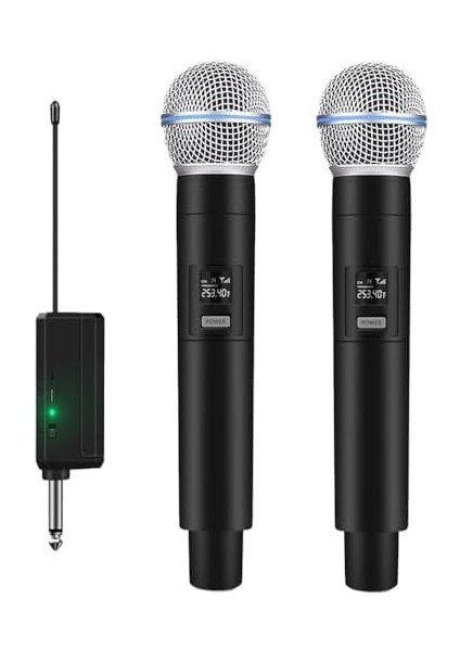 Kablosuz Şarkı Mikrofonu 6.35MM Amfi Hoparlör Için 600 Hz Ila 800 Khz Tak ve Çalıştır Kablosuz Mikrofon Dış Mekan Için WN06 (Ciftli-Wn-06) modelleri