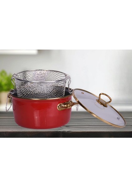 Home Red Emaye Kızartma Tenceresi 22 cm