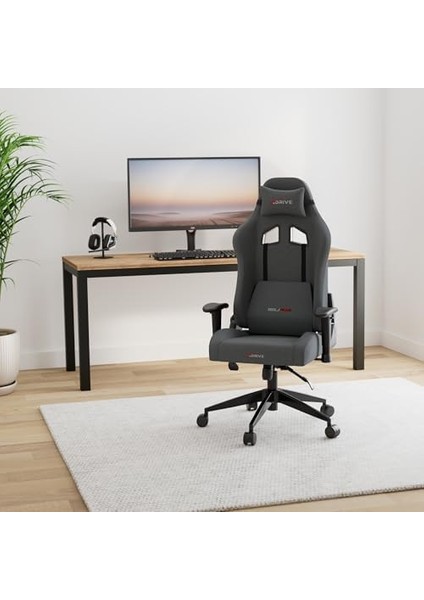 15'li Plus Profesyonel Oyuncu Koltuğu Kumaş Gri/siyah fiyatları