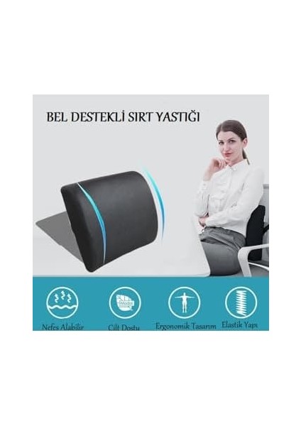 Visco Ortopedik Sandalye Bel Minderi Sırt Dayama Yastığı Visko Koltuk Bel Desteği fiyatları