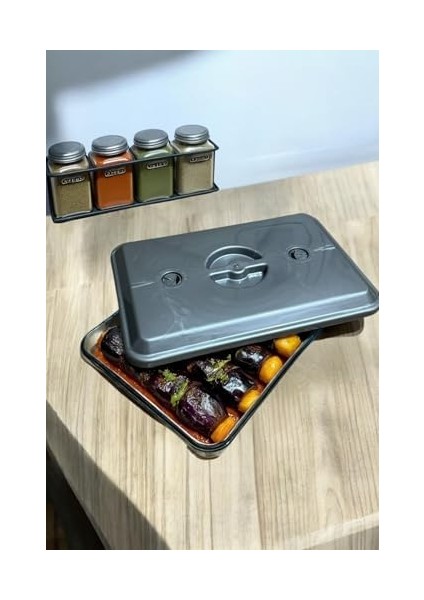 Kanallı Dikdörtgen Borcam Kapağı Fırın ve Mikrodalga Uyumlu fiyatları