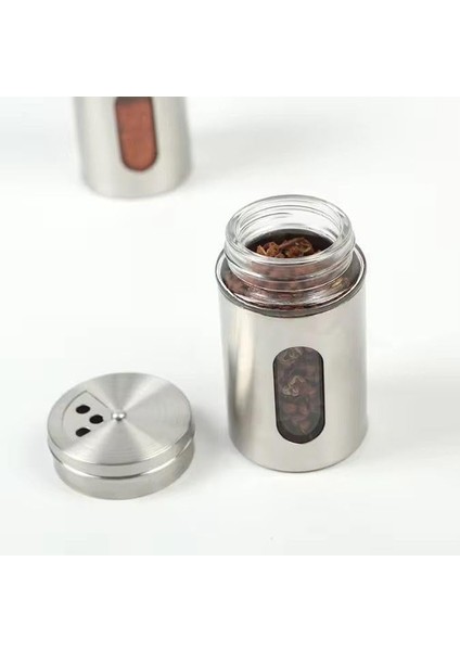 Home 2'li Ayarlanabilir Metal Gövdeli Cam Tuzluk ve Baharatlık Seti - Şık ve Dayanıklı Tasarım, Mutfakta Pratik Kullanım (Krom, 10 Cm) modelleri
