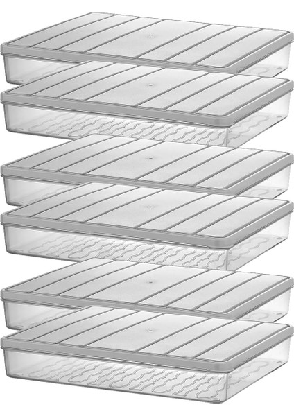 Home - Nora 6'lı 2.5 Litre Büyük Boy Gri Saklama Kabı