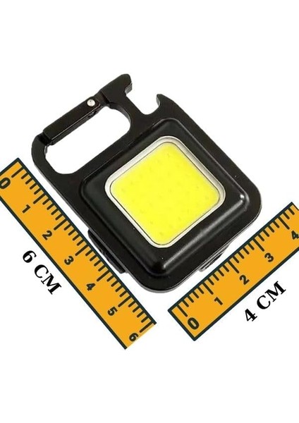 4 Adet LED Anahtarlıklı Metal Kasa El Feneri Şişe Açacağı USB Li Şarj Edilebilir Cep Boy Cob 800MAH modelleri