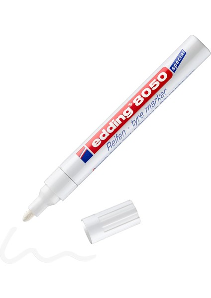 4-8050049 Özel Markör Lastik Işaretleyici 8050, 2-4 Mm, Beyaz
