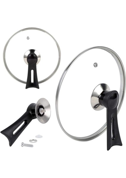 Dikey Tencere Kapağı Kolu - Isıya Dayanıklı, Ergonomik Tasarım, Tencere Kapakları Için Tutacak, Siyah Renk - Mutfak Aksesuarı, Pratik Yardımcı El Aleti fiyatları