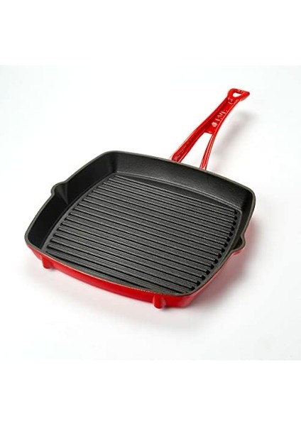 Döküm Izgara Tava, Metal Saplı, 26X26 Cm, Kırmızı fiyatları