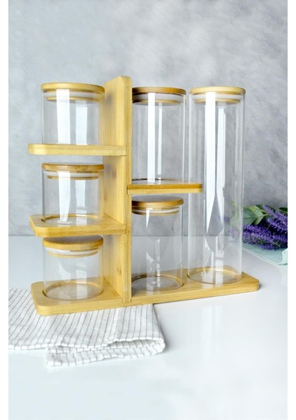 Yuvarlak 6 Parça Standlı Baharatlık Seti