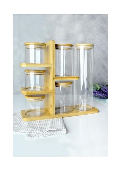 Yuvarlak 6 Parça Standlı Baharatlık Seti fiyatları