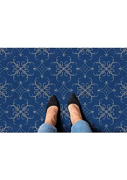 Kendinden Yapışkanlı 12 Inç Vinil Yer Karosu, 20 Fayans - 30,48 cm x 30,48 Cm, Lacivert Inci Desenli - Soyma ve Yapıştırma, Mutfak, Yemek Odası, Yatak Odası ve Banyolar Için Kendin Yap Zemin modelleri