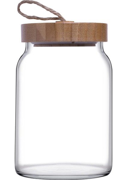 43583S00 Woody Ahşap Kapaklı Kavanoz 860 cc