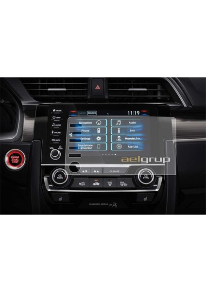 Ael Tech Civic Fc5 Makyajlı Kasa Navigasyon Uyumlu Ekran Koruyucu Nano Film