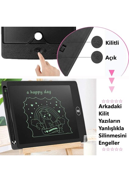 15 Inch Renkli Yazan LCD Dijital Çocuk Tablet Yazı Tahtası Silinebilir Grafik Çizim Tableti modelleri