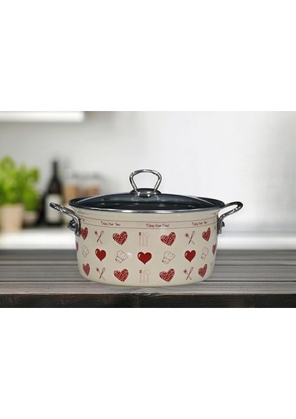 Home Enjoy Kırmızı Emaye Kızartma Tenceresi 22 cm fiyatları