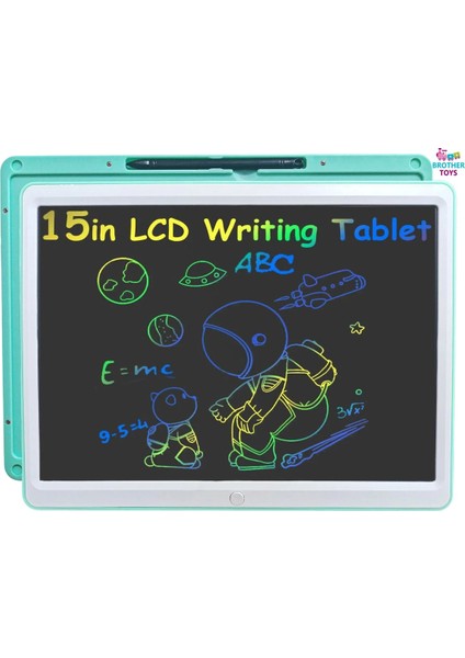 15 Inch Renkli Yazan LCD Dijital Çocuk Tablet Yazı Tahtası Silinebilir Grafik Çizim Tableti