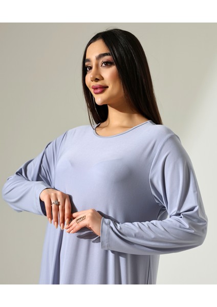 Büyük Beden Esnek Uzun Elbise