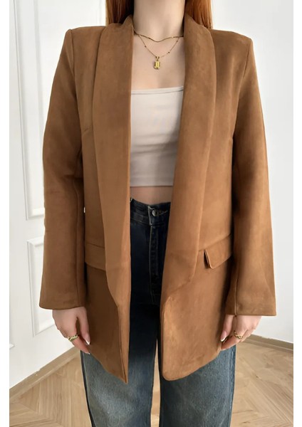 Taba Blazer Model Süet Kahve Ceket fırsatları