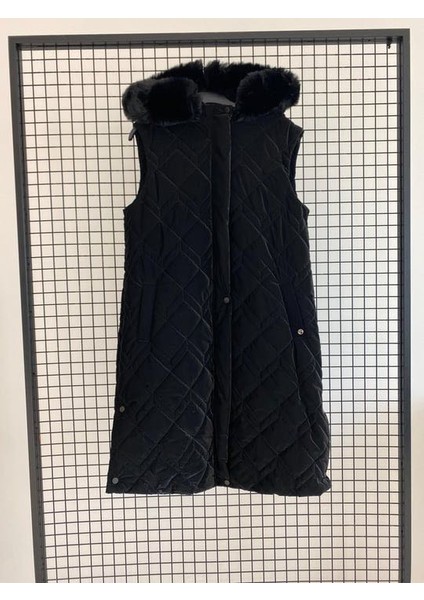 Trend Kürk Yaka Kapitone Şişme Yelek 25KT505