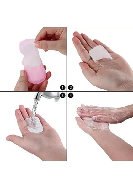 80 Li Suda Eriyen Kağıt Sabun Öğrenci Çocuk Okul Dezenfektan Seyahat Kamp Piknik El Yıkama Sabunu fırsatları