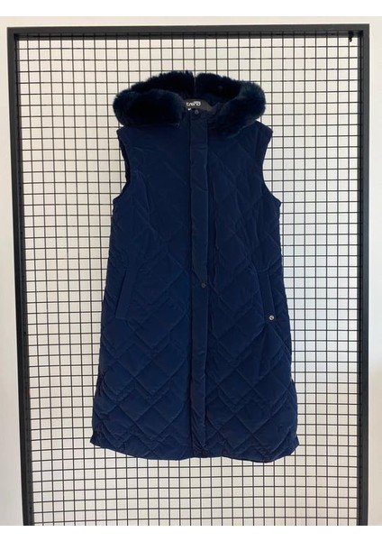 Trend Kürk Yaka Kapitone Şişme Yelek 25KT505