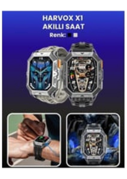 Watch X1 Pro Akıllı Saat Apple iPhone ve Android Tüm Telefonlara Uyumlu modelleri
