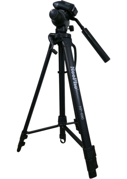 Neepho NTP-690 Kalın Bacaklı Alüminyum Tripod | 170 cm Yükseklik | Telefon ve Fotoğraf Makinesi Uyumlu | Taşıma Çantalı Profesyonel 3 Ayak modelleri